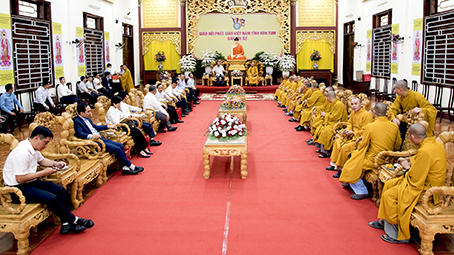 Kon Tum: Đại tướng Tô Lâm cùng đoàn công tác Bộ Công An thăm Ban Trị sự GHPGVN tỉnh.